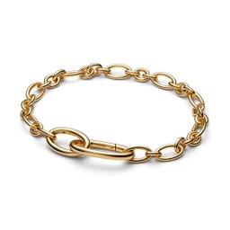 Förgyllt armband med ovala länkar 16 cm Förgyllt armband med ovala länkar 16 cm