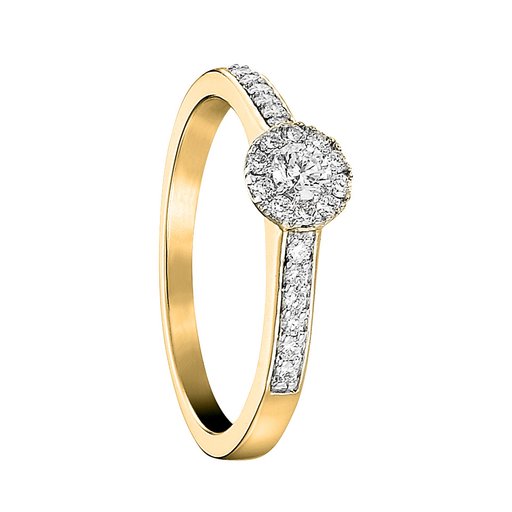 Diamantring i 18K guld