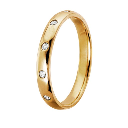 Diamantring i 18K guld
