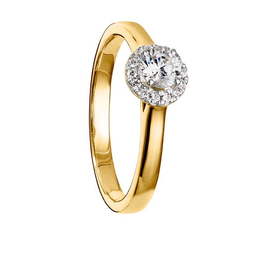 Diamantring i 18K guld