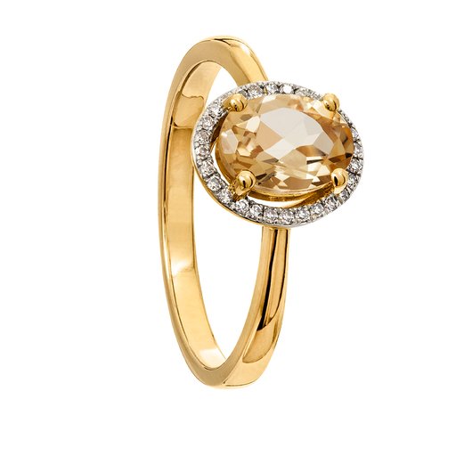 Diamantring i 18K guld