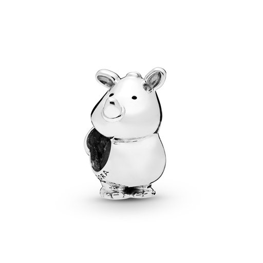 Berlock i äkta silver, Baby Rhino, noshörning.