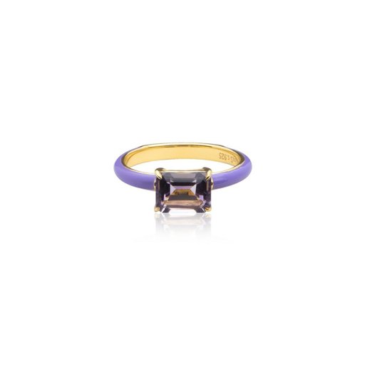 Iris ring i äkta silver med ametist