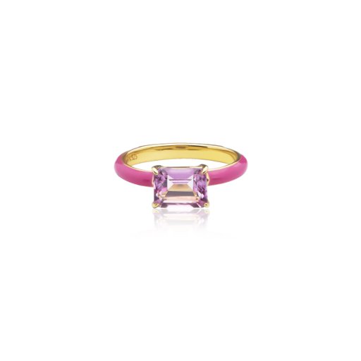 Iris ring i äkta silver med topas