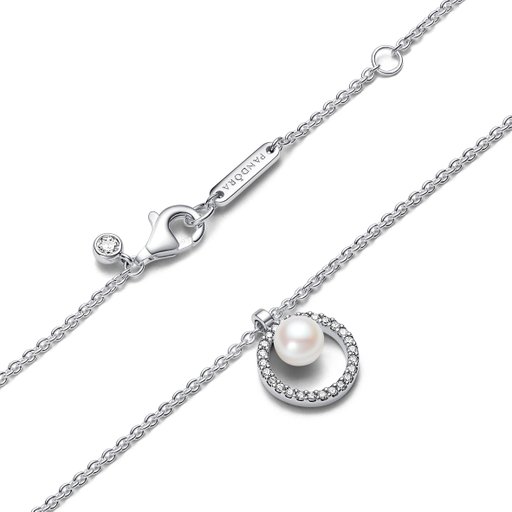 Halsband i äkta silver med pärla
