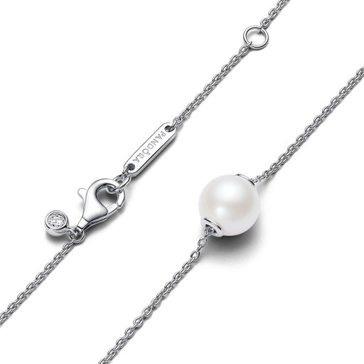 Halsband i äkta silver med pärla