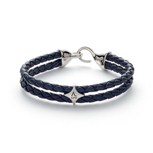 Armband Bolo Leather Blue 21cm