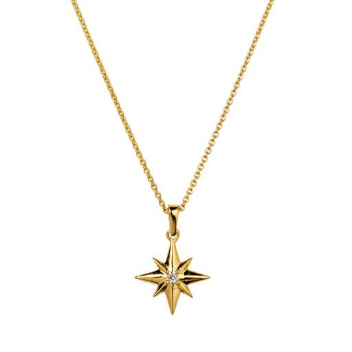 Halsband North Star i äkta silver