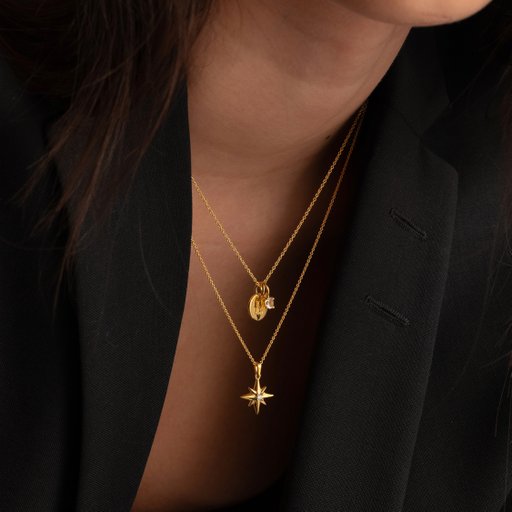Halsband North Star i äkta silver