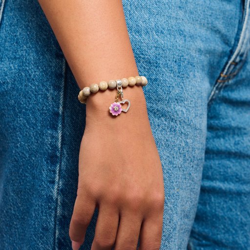 Berlock rosa/lila blomma