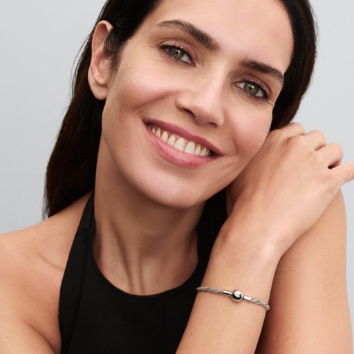 Armband i äkta silver med snurrad kedja 20 cm