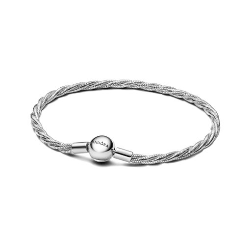 Armband i äkta silver med snurrad kedja 20 cm