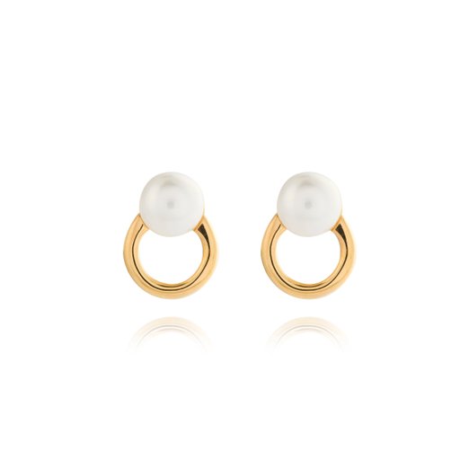 Örhängen Pierced pearl i äkta silver