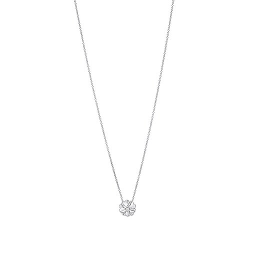Halsband i äkta silver med blomma