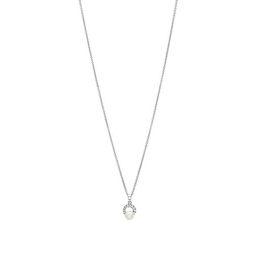 Halsband i äkta silver med pärla