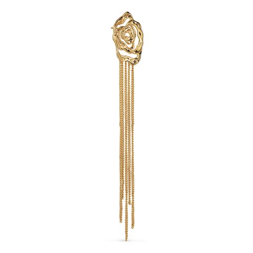 Styckörhänge i äkta silver - Rose Chain Earring
