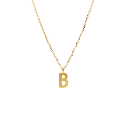 Halsband i äkta silver Bokstav B