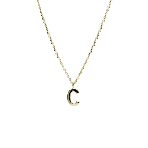Halsband i äkta silver Bokstav C