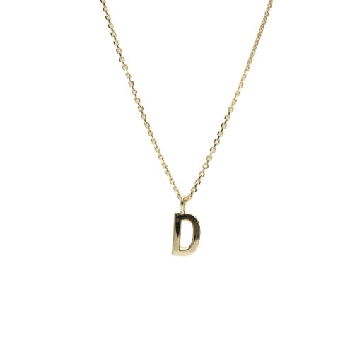 Halsband i äkta silver Bokstav D