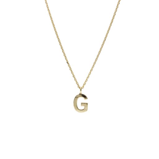 Halsband i äkta silver Bokstav G