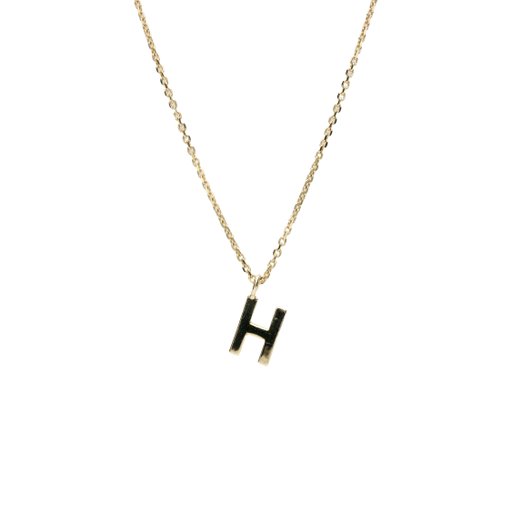 Halsband i äkta silver Bokstav H