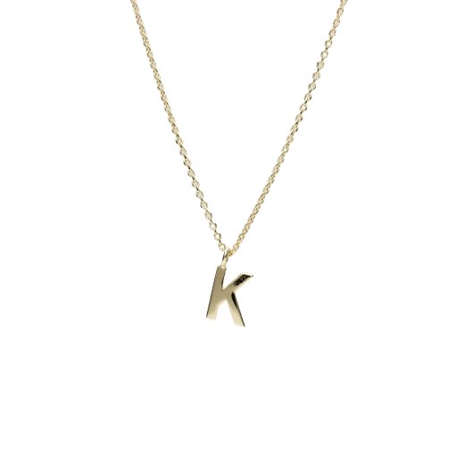 Halsband i äkta silver Bokstav K