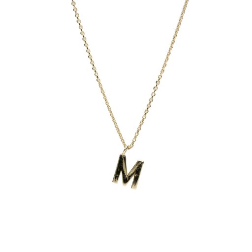 Halsband i äkta silver Bokstav M