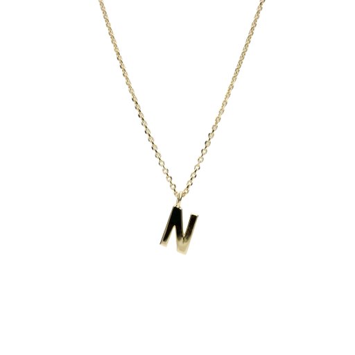 Halsband i äkta silver Bokstav N