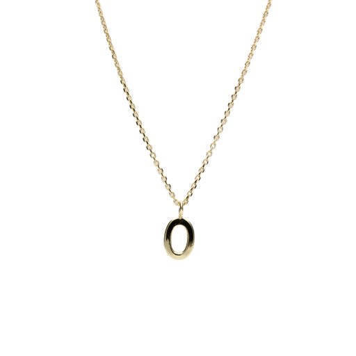 Halsband i äkta silver Bokstav O