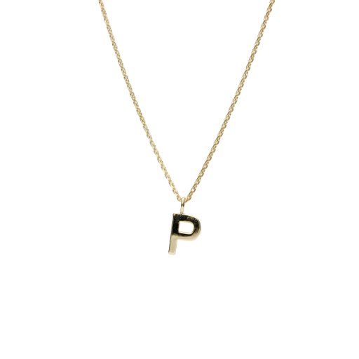 Halsband i äkta silver Bokstav P