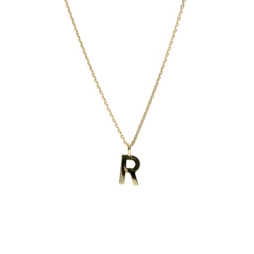 Halsband i äkta silver Bokstav R