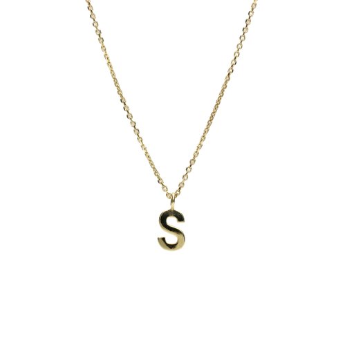 Halsband i äkta silver Bokstav S