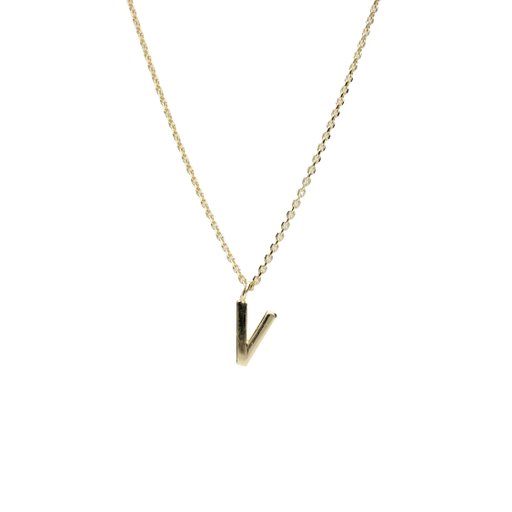 Halsband i äkta silver Bokstav V