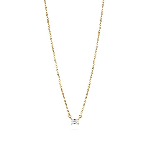 Halsband i äkta silver med baguetteformad sten Halsband i äkta silver med baguetteformad sten