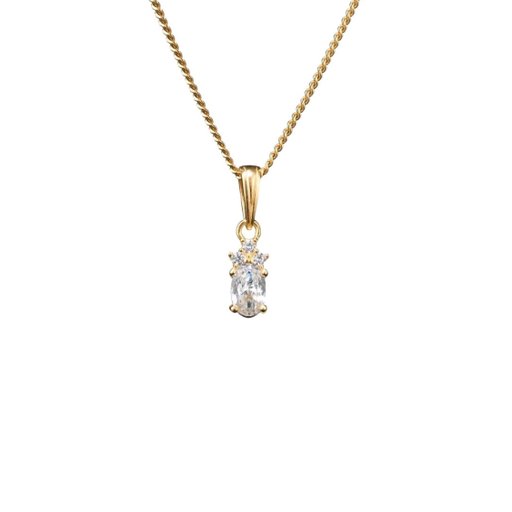 Halsband i äkta silver med kubisk zirkonia Halsband i äkta silver med kubisk zirkonia