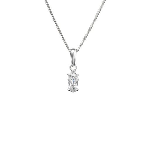 Halsband i äkta silver med kubisk zirkonia Halsband i äkta silver med kubisk zirkonia