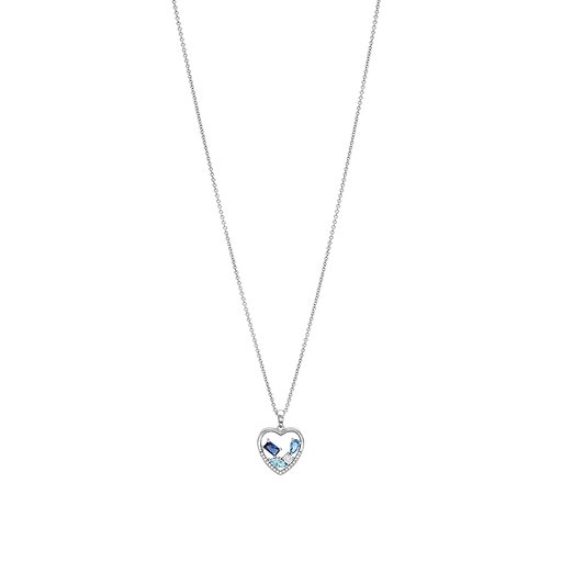 Hjärtformat halsband i äkta silver