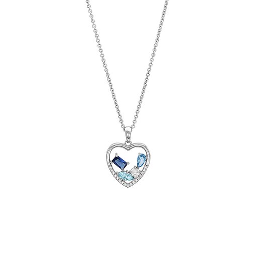 Hjärtformat halsband i äkta silver