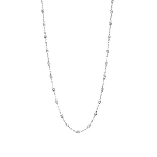 Halsband i äkta silver med ovala kulor