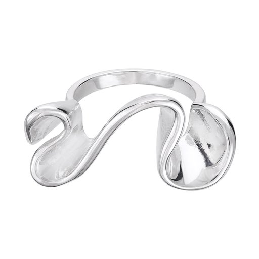 RIng i äkta silver med vågig form