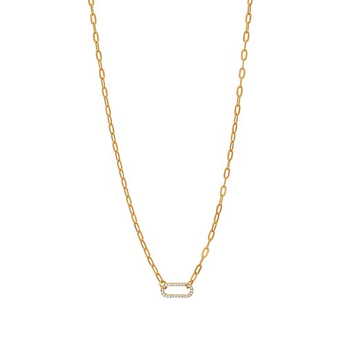 Halsband i äkta silver med paperclip
