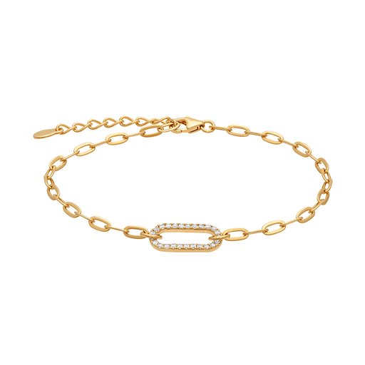 Armband i äkta silver med paperclip