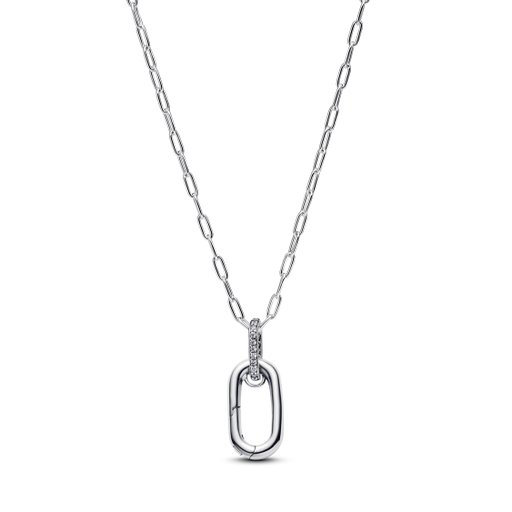 Halsband i äkta silver med länk