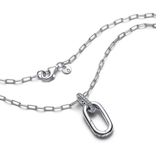 Halsband i äkta silver med länk