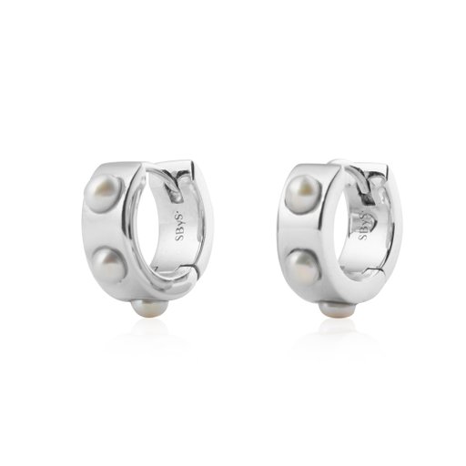 Örhängen Multi Pearl i återvunnet silver
