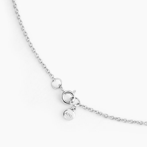 Halsband i äkta silver med rund sten Halsband i äkta silver med rund sten