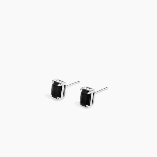 Örhängen i äkta silver med svart onyx