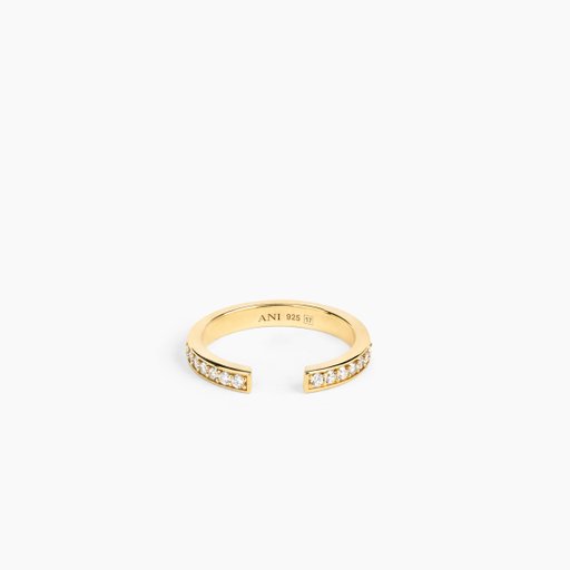 Öppen ring i förgyllt äkta silver Öppen ring i förgyllt äkta silver