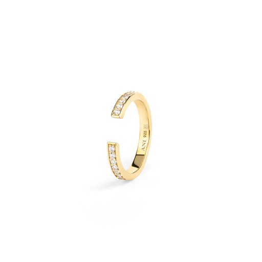 Öppen ring i förgyllt äkta silver Öppen ring i förgyllt äkta silver