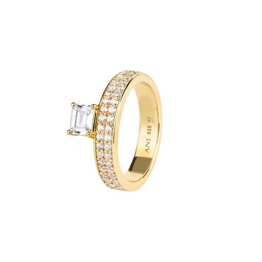 Dubbel ring i förgyllt äkta silver Dubbel ring i förgyllt äkta silver